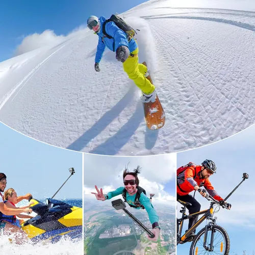 Vista 7 de ATUMTEK Palo selfie invisible de 52 pulgadas, poste monopie extensible de 1/4 pulgadas, diseño sólido y compacto para Insta360, para GoPro, DJI
