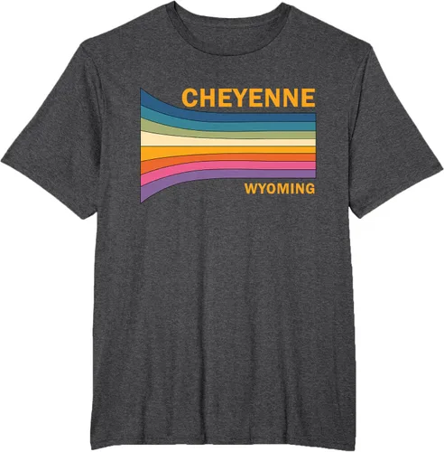 Vista 16 de Retro Vintage 70s Cheyenne Wyoming camiseta