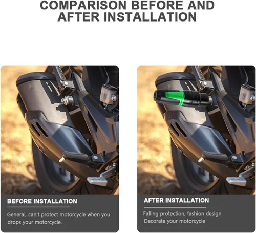 Vista 2 de Protección contra caídas, deslizador de escape para motocicleta compatible con Bajaj Dominar 250 400 Pulsar 200RS 150 220F 180F F250 N250 NS125