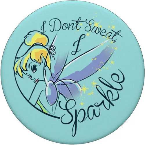 Vista 3 de Disney Peter Pan Tinkerbell I Don't Sweat I Sparkle PopSockets Adhesivo PopGrip