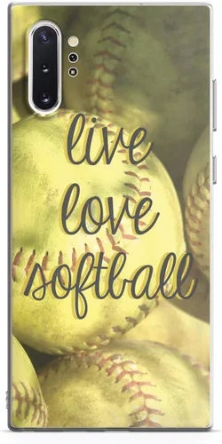 Vista 16 de Inspired Cases - Compatible con iPhone Xs Max - Funda protectora con textura 3D para Apple iPhone Xs Max - Live Love Softball
