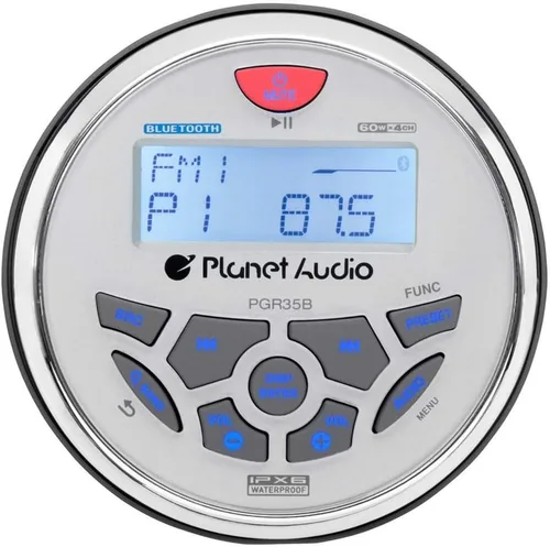 Vista 2 de PLANET AUDIO PGR45B Medios digitales de Bluetooth para radio marítimo, Gris