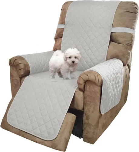 Vista 88 de U-NICE HOME Funda para sillón reclinable, reversible, con correas elásticas, resistente al agua, protege de perros y mascotas, sillón pequeño