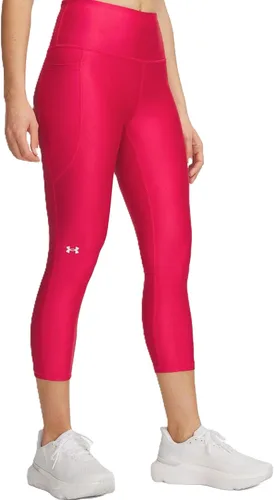 Vista 6 de Under Armour Pantalones capri HeatGear de cintura alta con bolsillos para mujer (020) Carbón jaspeado claro/ Negro