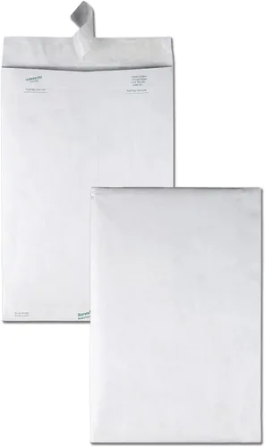 Vista 3 de Quality Park QUAR1660 Survivor - Sobres DuPont Tyvek de 10 x 15 pulgadas con cierre autosellante, 14 libras resistentes a pinchazos, desgarros