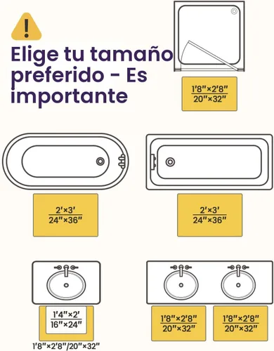 Vista 2 de DEXI Alfombrillas de baño para el baño 16x24, alfombra de baño antideslizante lavable, alfombrilla de baño de chenilla gruesa y suave absorbente