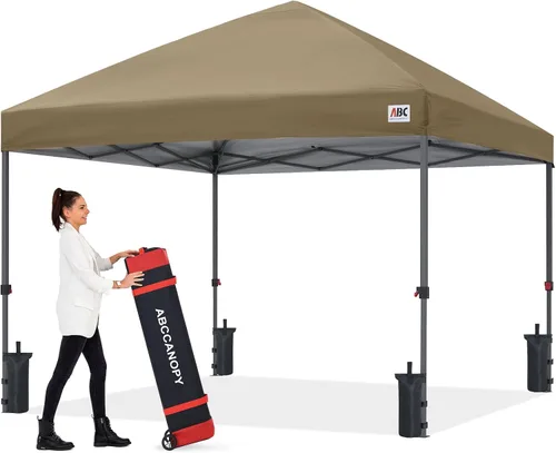 Vista 69 de ABCCANOPY Tienda de campaña desplegable de 10 x 10, protección contra la Beige
