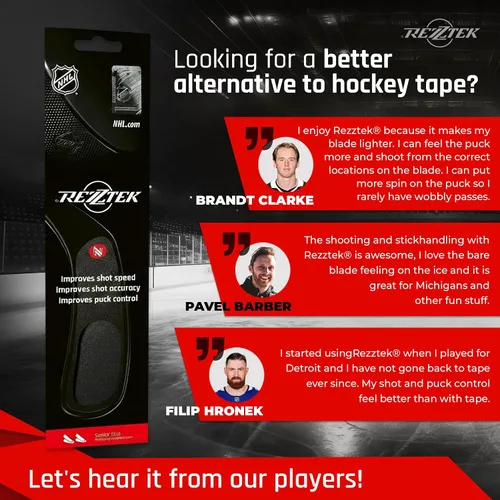 Vista 8 de Rezztek Hockey Stick Tape Alternative – Hockey Stick Blade Performance Grip – for Ice & Street Hockey Stick Blades - Used by NHL Players