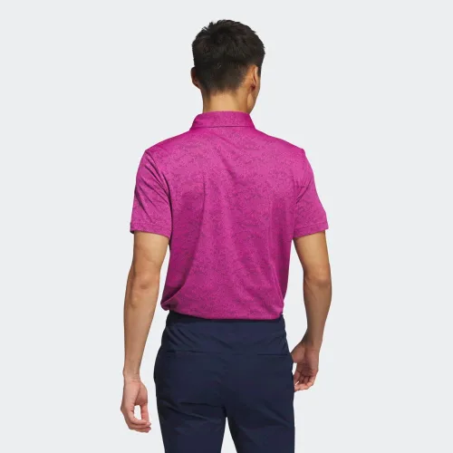 Vista 3 de adidas Polo de golf jacquard texturizado para hombre, Blanco