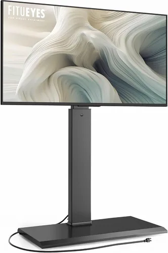 Vista 9 de FITUEYES - Soporte universal de suelo para TV con base de hierro, montaje giratorio para televisores LED, LCD, OLED, plasma, de pantalla plana