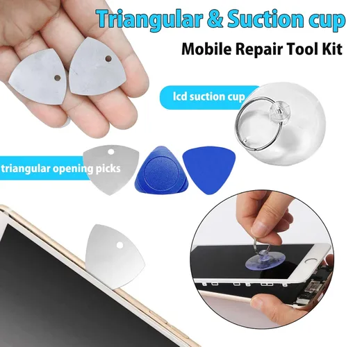 Vista 5 de Kit de herramientas de reparación de electrónica 19 en 1, juego de destornilladores de apertura Spudger para iPhone, laptop, iPad, teléfono celular