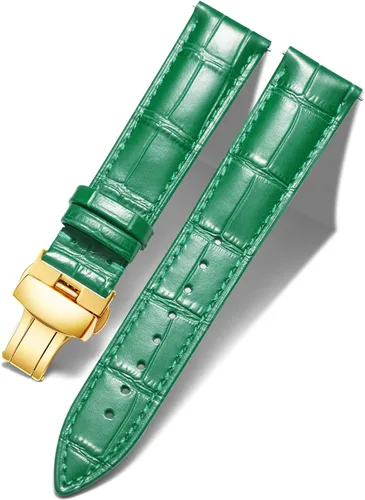 Vista 25 de BINLUN Leather Watch Strap, Quick Release Genuine Leather Replacement Watch Band with Butterfly Deployment Buckle for Men and Women, 12mm-24mm