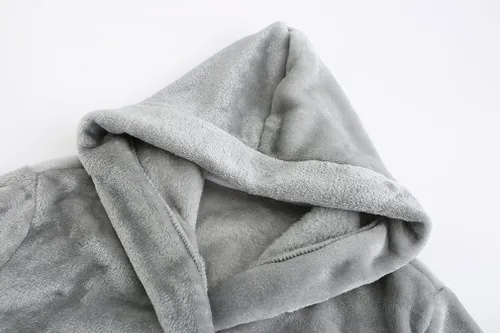 Vista 44 de E.W Apparel Bata de baño de forro polar con capucha para niños, bata suave y mullida para niños pequeños