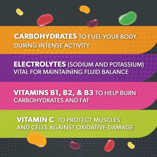 Vista 5 de Jelly Belly Sport Beans - Frijolitos de gelatina energizantes - Sabores surtidos, paquete de 24 deportes-nutrición-resistencia-y-energía-masticable
