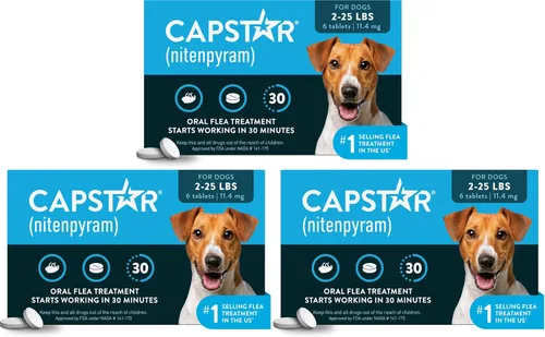 Vista 9 de Capstar (Nitenpyram) Tratamiento oral de pulgas de acción rápida para perros de 2 a 25 libras, tabletas de medicamentos recomendadas por