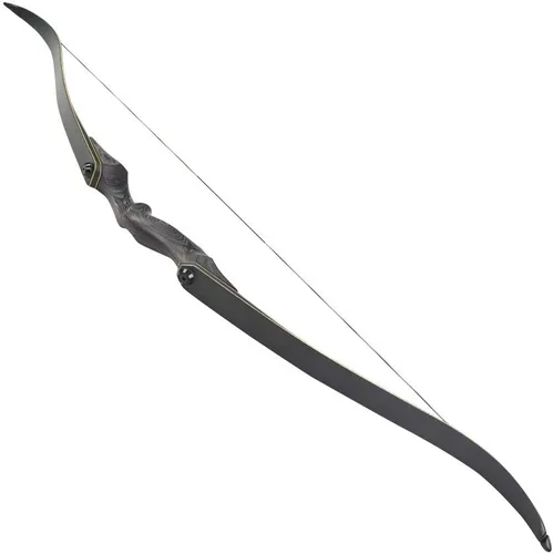 Vista 4 de Tiro con arco recurvo de 59.8 in de arco tradicional de caza de arco largo de madera 30 – 60 libras para la práctica de tiro, la competencia