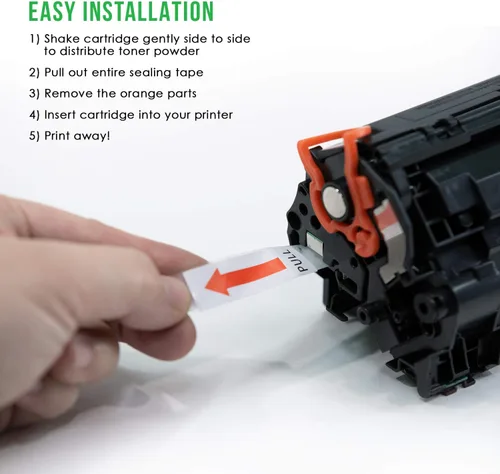 Vista 6 de LINKYO Cartucho de tóner compatible de repuesto para HP 85A CE285A (negro, paquete de 2)