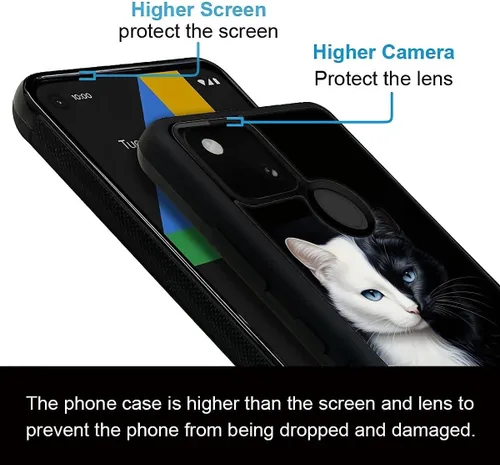 Vista 2 de CARLOCA Funda compatible con Google Pixel 4A 5G, diseño gráfico de moda, a prueba de golpes, antiarañazos, protección contra caídas, para Google