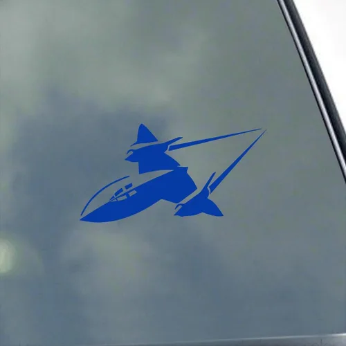 Vista 3 de SR-71 Blackbird Pilot - Calcomanía de vinilo de KLO Graphics Reconnaissance Aircraft Flight Crew A-12 SR71 A12 Sled Habu Negro mate