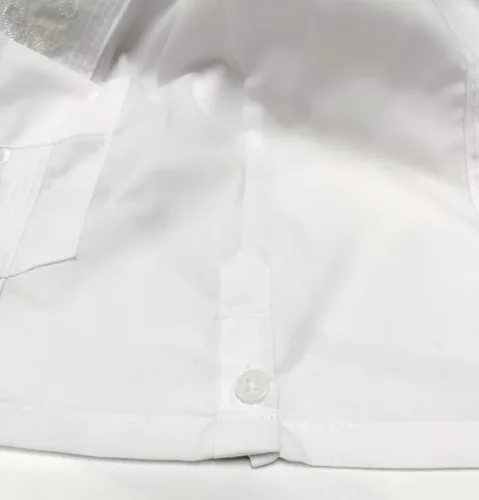 Vista 3 de Camisa cubana de manga corta para niños, guayabera, boda, playa, bautizo