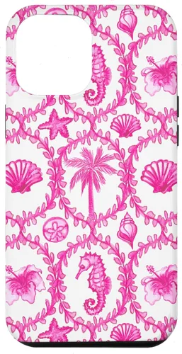 Vista 25 de Funda rosa hawaiana para iPhone 16 Coastal Nieta Coco Girl Preppy