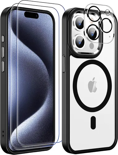 Vista 115 de Funda transparente para iPhone 11 con protector de pantalla, compatible con Magsafe, antiamarilleo, protección de grado militar, a prueba de golpes