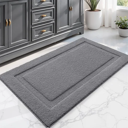 Vista 36 de LUMI Alfombras de baño ultrasuaves antideslizantes con parte trasera de goma, absorbente y lavable, de secado rápido, alfombra de felpa de Beige