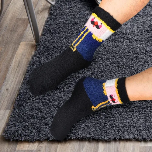 Vista 7 de Calcetines mullidos para hombre, unisex, lindos animales, acogedores, divertidos, esponjosos, cálidos, de invierno, de felpa, para dormir, regalos