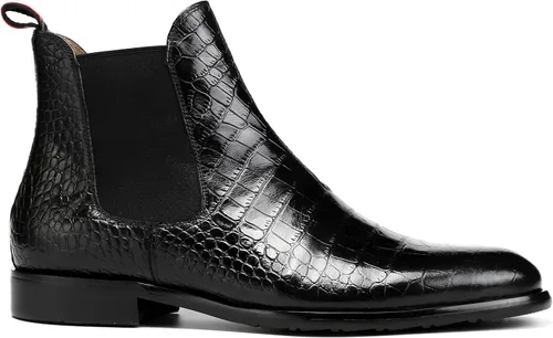 Vista 2 de MDGBSIS Botas Chelsea para hombre, botas de vestir de cuero para hombre, botas vaqueras casuales Chukka tobillo Chelsea