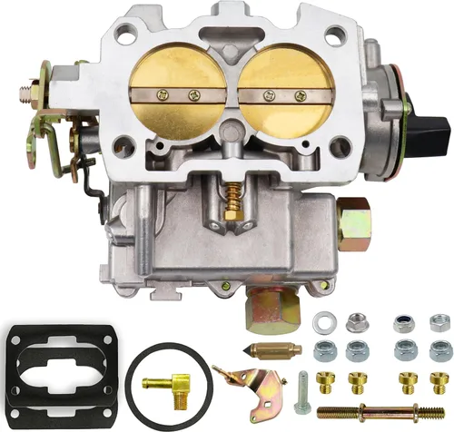 Vista 7 de Carburador marino para Mercruiser 3.0L 2.5L 2 barriles Carburador 4 CYL Mercarb Carb con chorros de enlace largo y juntas estrangulador eléctrico