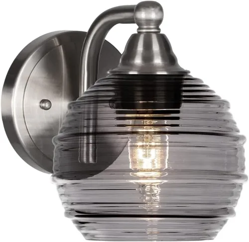 Vista 84 de Toltec Lighting Paramount - Aplique de pared de 1 luz, lámpara de pared para interiores, regulable, compatible con LED de base media, acabado