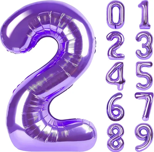 Vista 33 de Globos gigantes de números negros de 40 pulgadas, globos de aluminio de Mylar con helio para cumpleaños, globo número 0 para decoración de fiestas