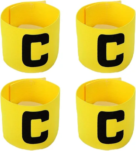 Vista 8 de banda elástica de capitán para fútbol, bandas de jugador ajustables para basketball