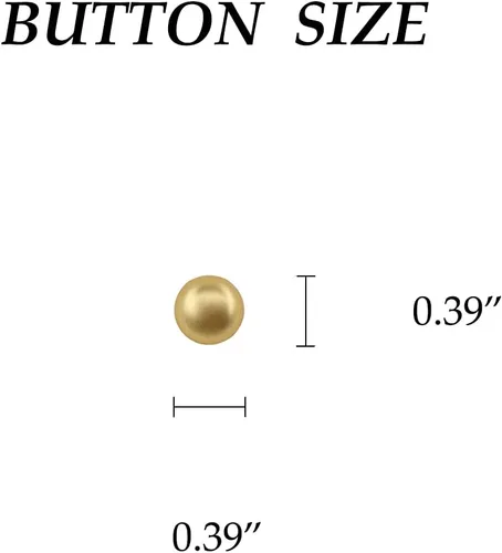 Vista 2 de Jerler 10 piezas de oro Matal Botones Adornos Coser en Ropa Botones (dorado)