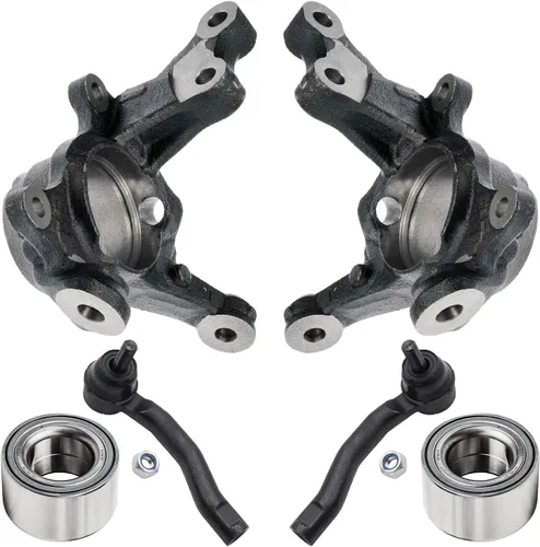 Vista 65 de Detroit Axle - Kit de nudillos traseros izquierdo FWD para Hyundai Santa Fe 2007-2009 Veracruz 2007-2012, reemplazo del conjunto de cojinete