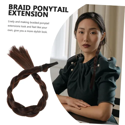Vista 4 de Beavorty 4 piezas de cola de caballo, cola de caballo, extensiones de cola de caballo, pelucas de cabello para mujer, pelucas de cabello para mujer