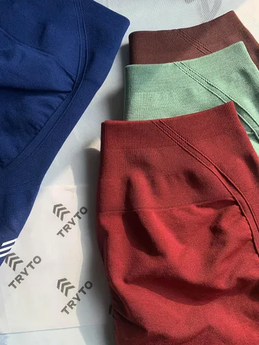 Vista 5 de Easy Collection - Pantalones cortos de entrenamiento sin costuras para mujer