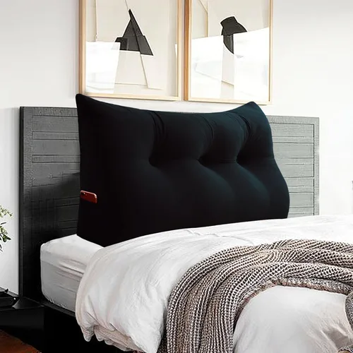Vista 30 de Almohada de cabecero – Almohada de cama grande 3 en 1 como almohada de lectura de cuña, almohada grande para sofá cama o respaldo de apoyo, almohada