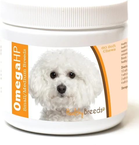 Vista 24 de Healthy Breeds Affenpinscher Omega HP - Masticables suaves para piel y pelaje, 60