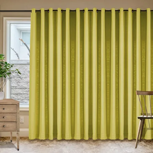 Vista 64 de Frelement Cortinas de lino de lino de bronce con ojales para interiores, tratamiento de ventanas para sala de estar, dormitorio, habitación