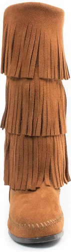 Vista 3 de Minnetonka Botas con flecos de 3 capas para mujer