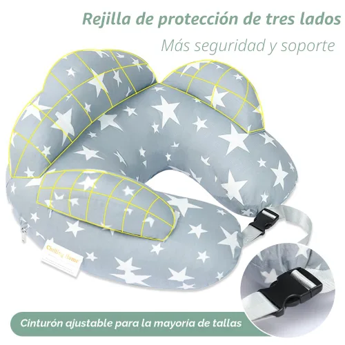 Vista 3 de Chilling Home Almohada de lactancia para lactancia, almohada de lactancia ajustable, almohada de lactancia materna, alimentación con biberón