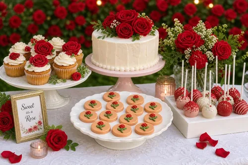 Vista 4 de Rose Bud Cookie Sandwich Chocolate Candy Mold 1613 4 cavidades