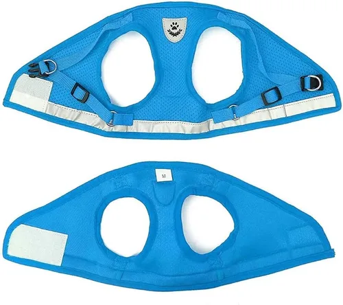Vista 5 de FEimaX juego de arnés y correa para perro para caminar, de malla suave ajustable de control fácil, arneses de chaleco ligeros para gatos con tiras