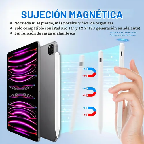 Vista 4 de Lápiz capacitivo para iPad de 6ª/7ª/8ª/9ª/10ª generación con rechazo de palma, recargable tipo C, punta fina de 0.069 pulgadas, compatible con Apple
