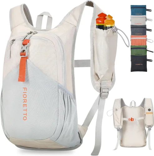 Vista 23 de FIORETTO Mochila de 15L para senderismo para mujeres y hombres, mochila mini plegable, mochila ligera pequeña para acampar, viajar, actividades al