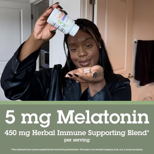 Vista 6 de Quantum Health Sleep - Suplemento de apoyo de melatonina inmune de 5 mg L teanina raíz de valeriana + saúco vitamina C y D inmunidad para aumentar
