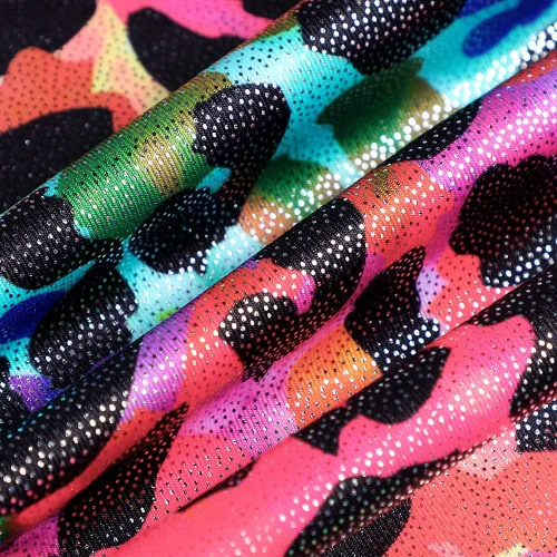 Vista 63 de HOZIY Leotardos de gimnasia para niñas, trajes de ciclismo con patrón adorable brillante