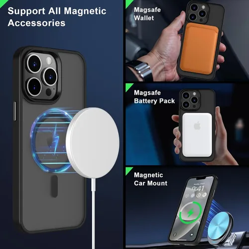 Vista 345 de MOCCA - Funda magnética resistente para iPhone XR de 6.1 pulgadas, compatible con MagSafe, funda con protección contra caídas de grado militar