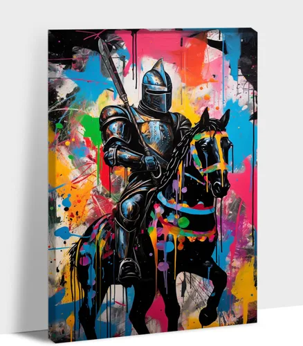 Vista 39 de ANRUOXI Arte de Pared de Graffiti, Impresión de Lienzo de Astronauta Espacial de Graffiti para Decoración de Pared, Impresiones de Arte Modernas